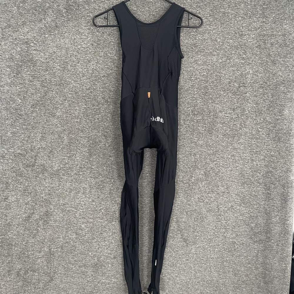 DHB Bib Suit Cycling Padded Groin Woman Size 8 Black England Jersey